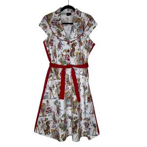 Folter Dress Heaven & Hell Day Of The Dead Skeletons Size L Whimsygoth